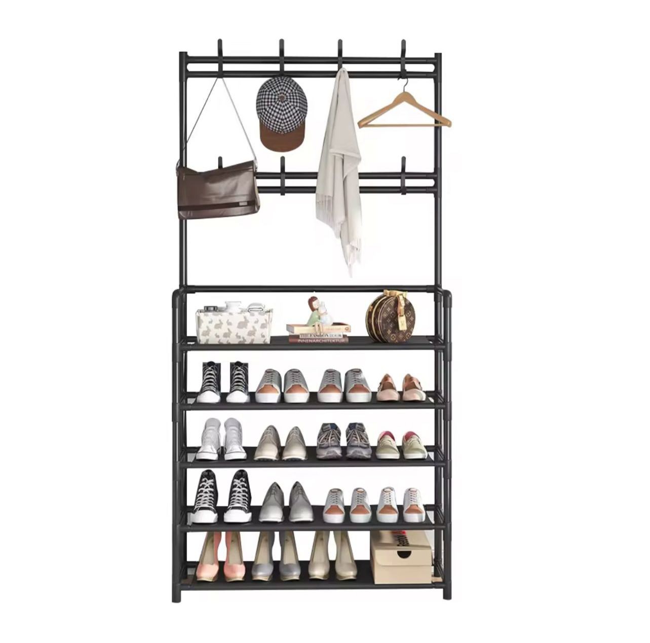 Zapatero Con Perchero Multiuso