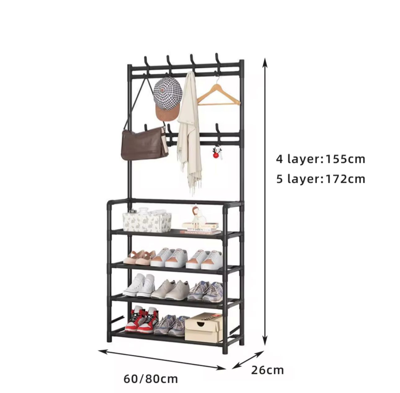 Zapatero Con Perchero Multiuso
