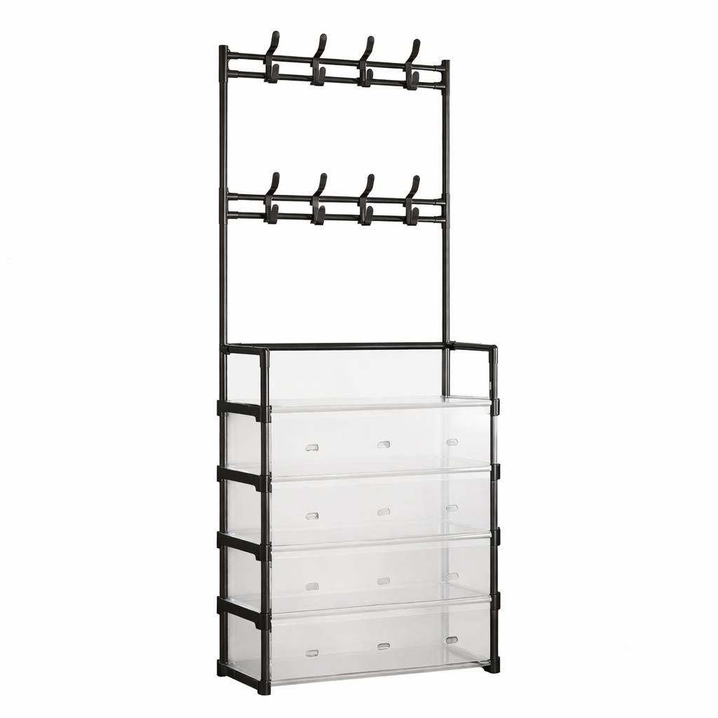 Zapatero Con Perchero y Cubierta